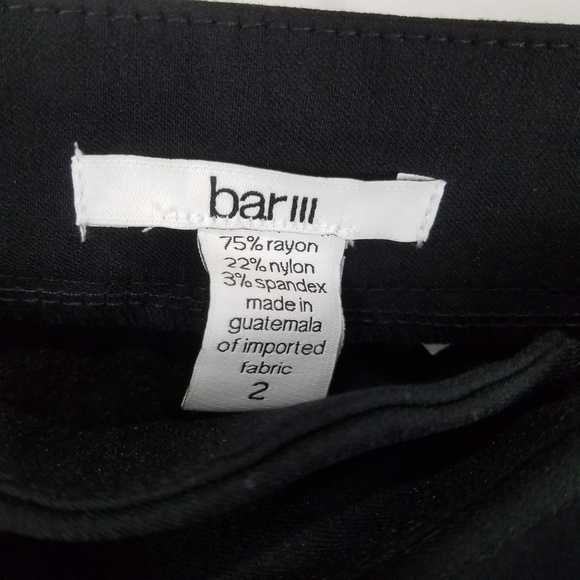 NWT Bar III Wide‑Leg Cropped Pants Black with Racer Stripe - Picture 5 of 7